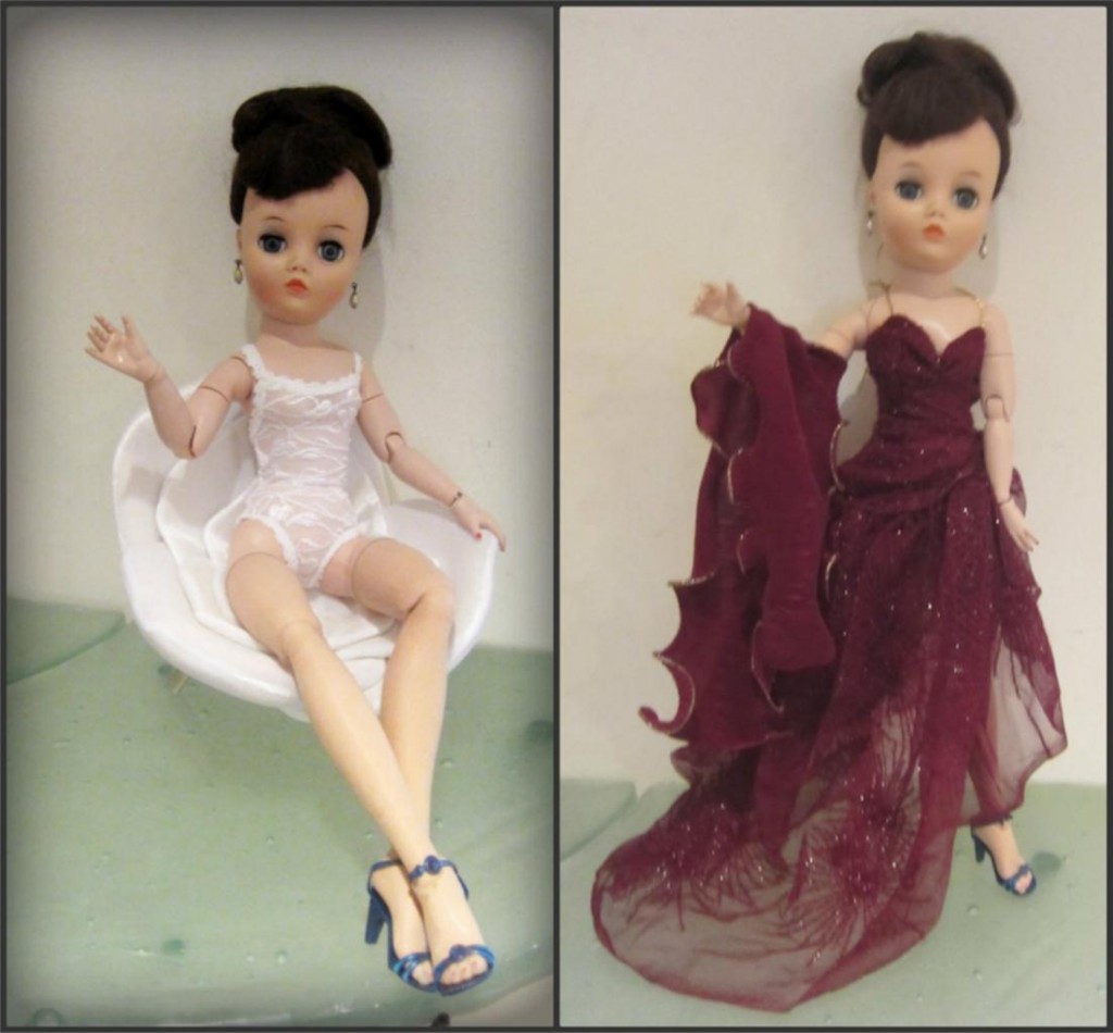Uneeda 19" Dollikin 1950s Fashion Doll Excellent poses + Red