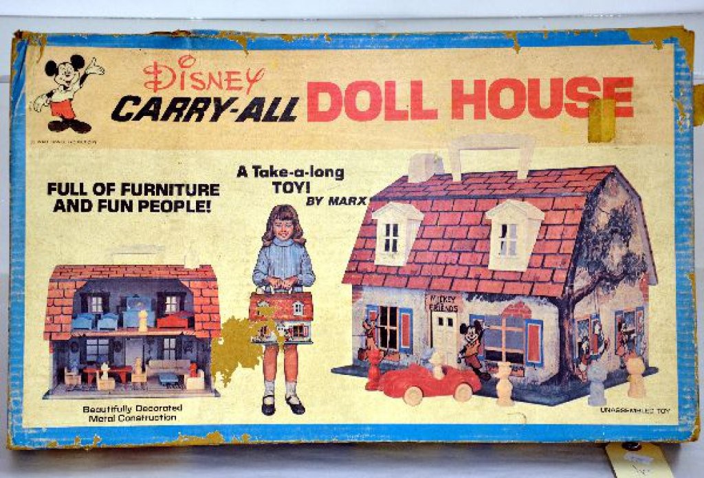 Marx Disney Carry All Dollhouse Playset NEW in orig Box, Furniture
