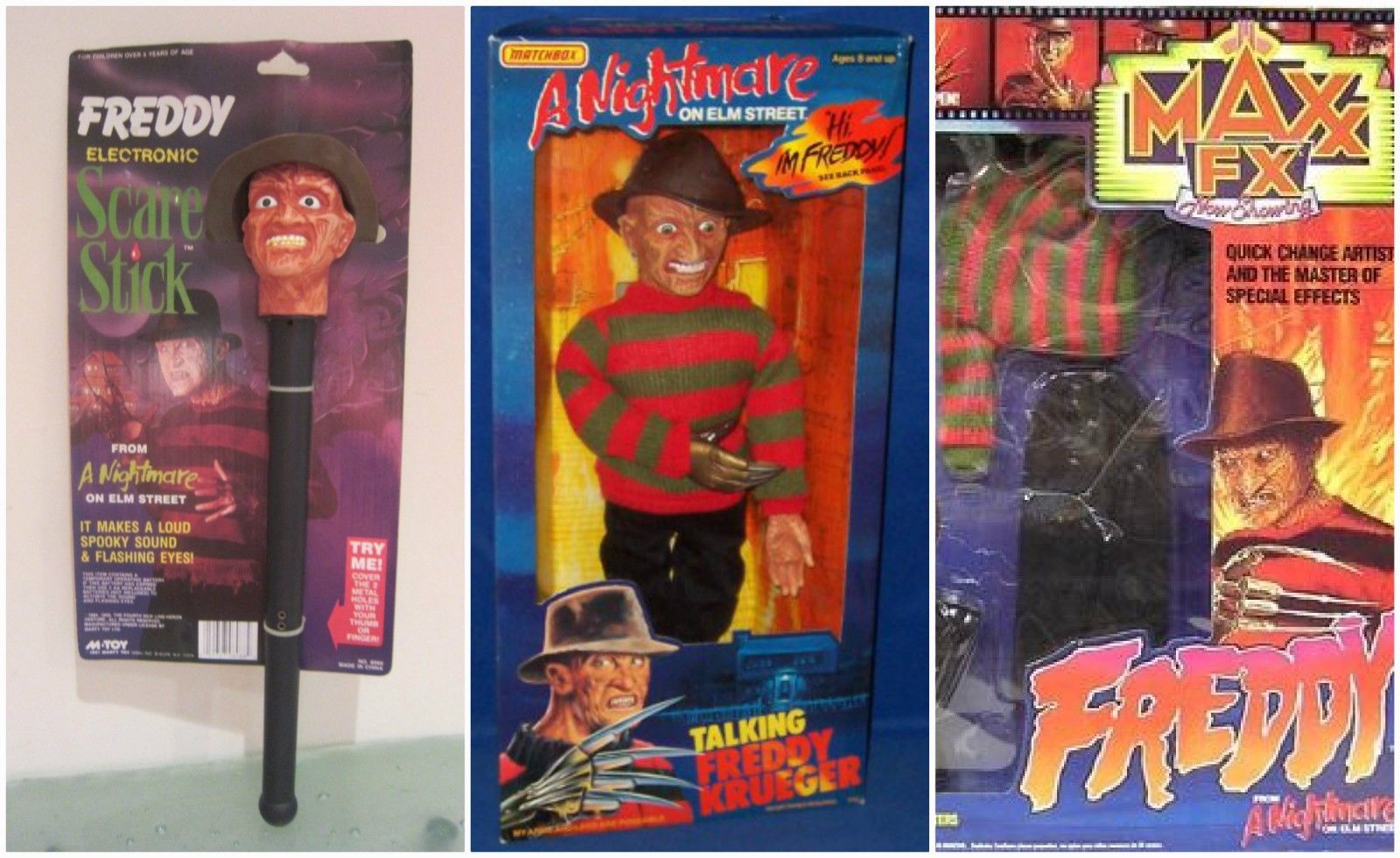 Matchbox Nightmare Elm Street Figure NEW Talking Freddy & Maxx FX 