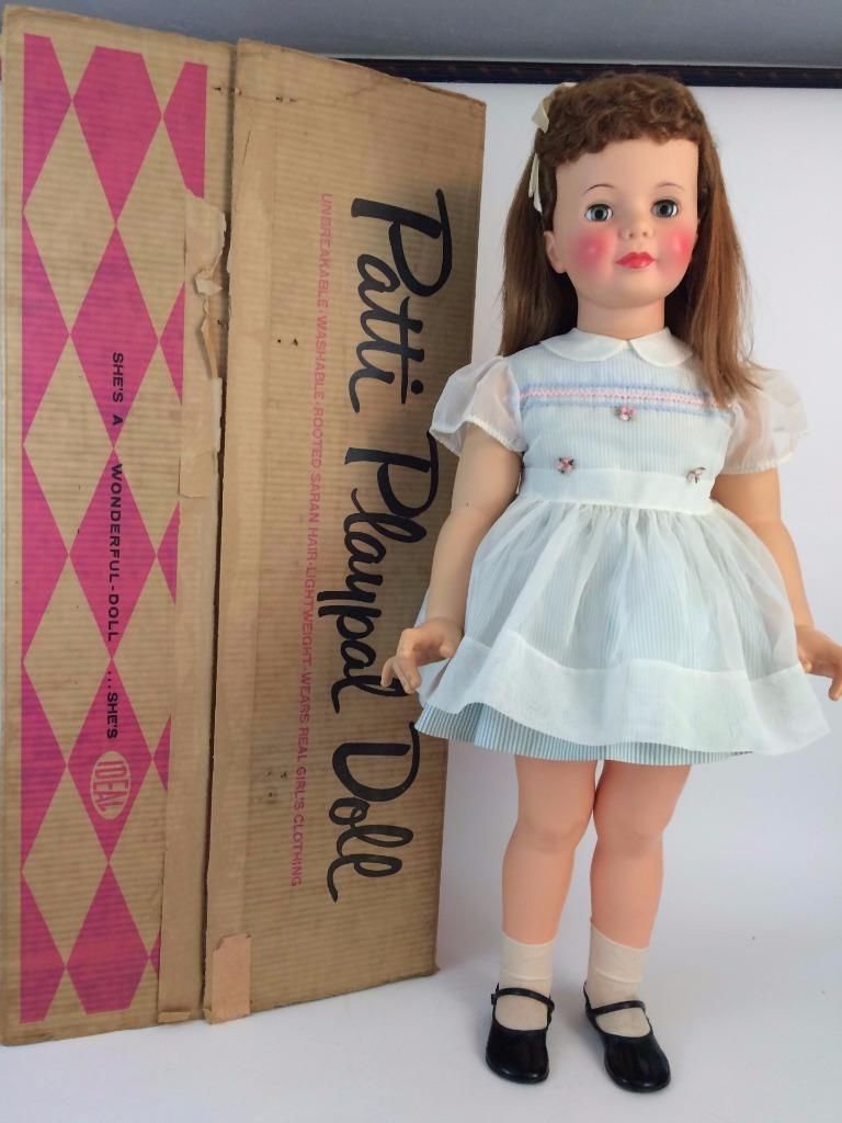 Patti Playpal Doll 1960 Companion Htf Curly Bang Auburn Cinnamon Orig Dress Box Patty