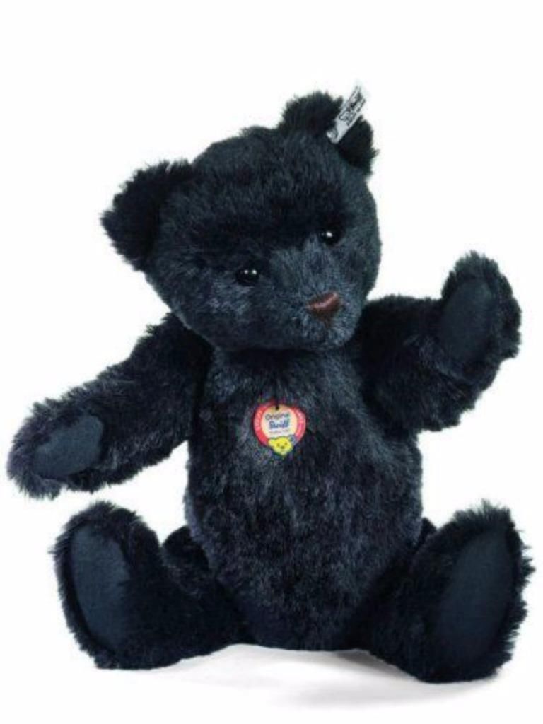 Черно плюшевая. Мишка Steiff черный 2008. Блэк Беар мишки игрушки. Черный Медвежонок игрушка. Мягкая игрушка черный мишка.