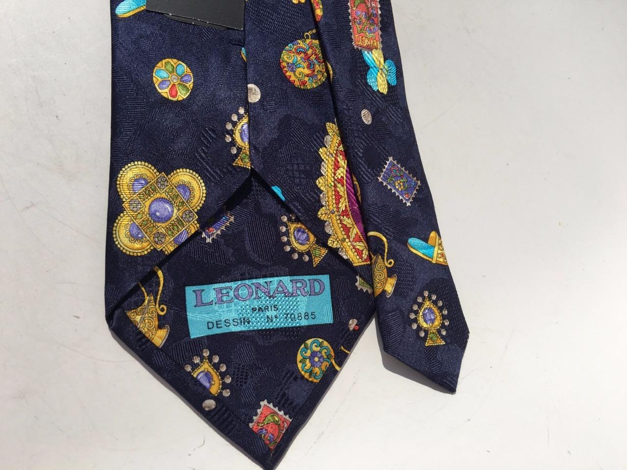 Leonard Paris Couture Mens Silk Tie Italy Fathers Day - Connecting You ...